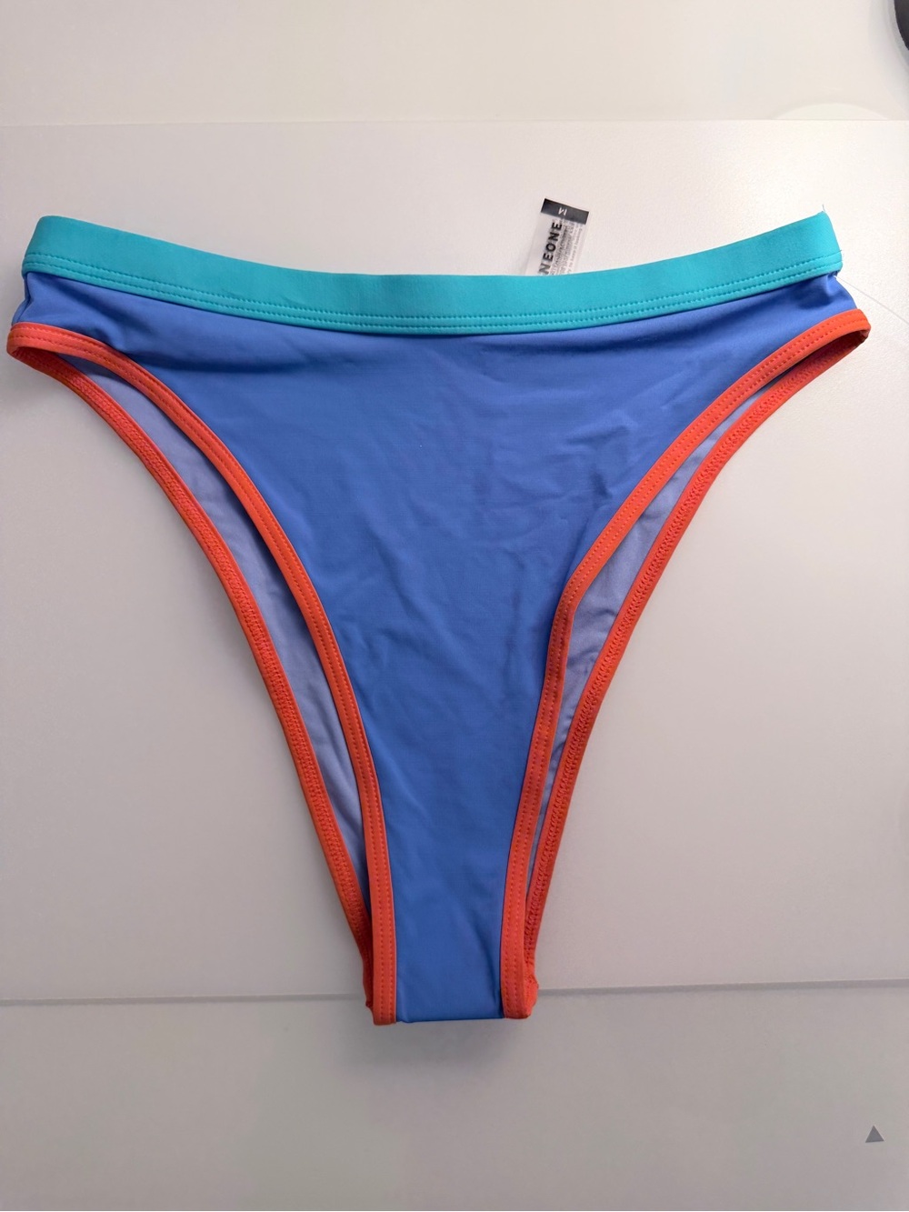 ONEONE Free People Gaby High Waisted Surf Bottoms Blue Orange Size Medium